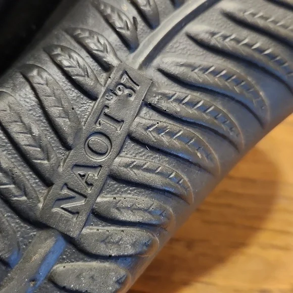 Naot Matai Mary Jane Leather Black Swirl Shoes Size 37 - Picture 6 of 11